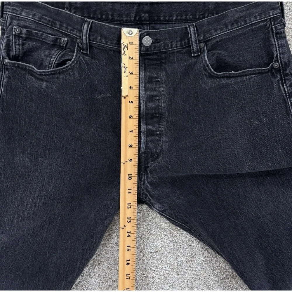 Levis‎ 501 Jeans Mens 40x30 (Fits 38x29) Listless Faded Black Stretch Denim 2016